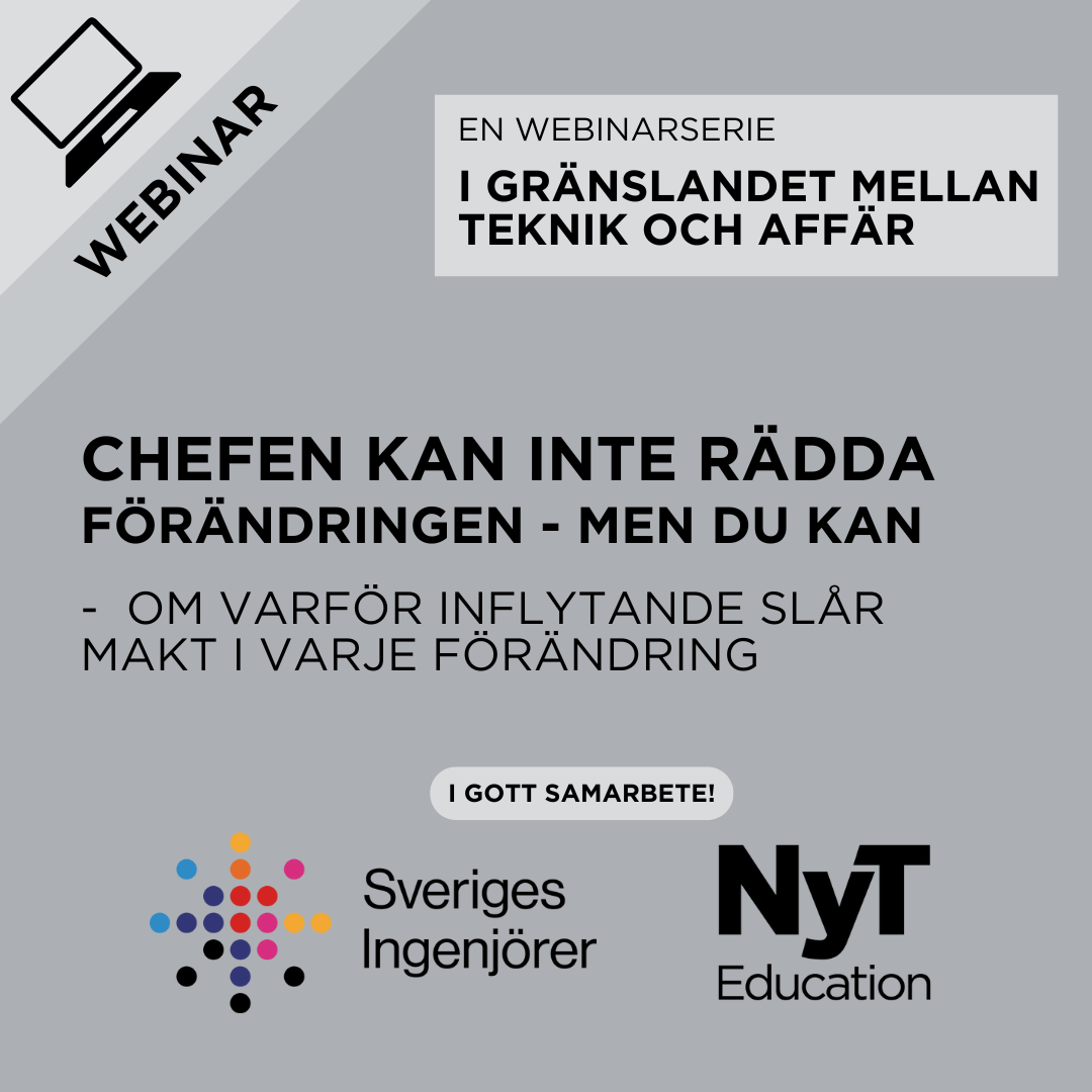 Webinar – Chefen kan inte rädda förändringen – men du kan!