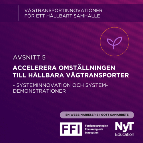 Webbinarium: Accelerera omställningen till hållbara vägtransporter genom systeminnovation och större systemdemonstratorer
